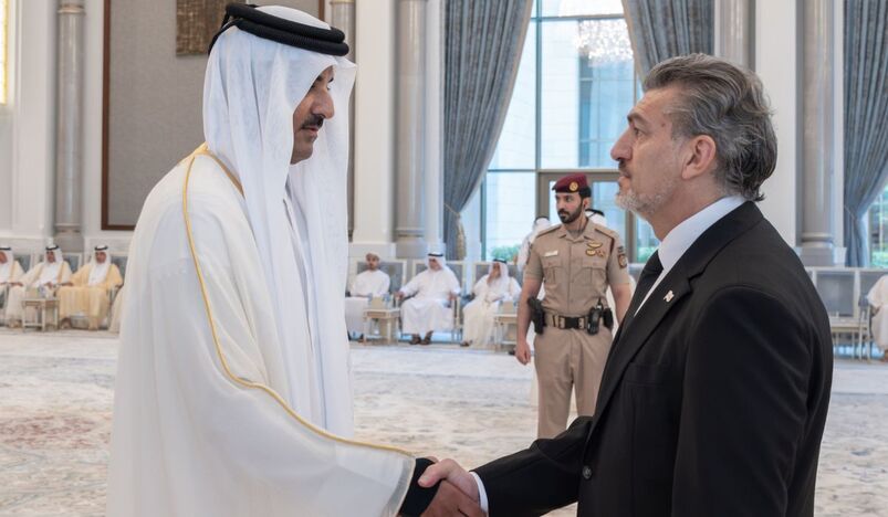 HH the Amir Meets Georgian President Kavelashvili at Lusail Palace